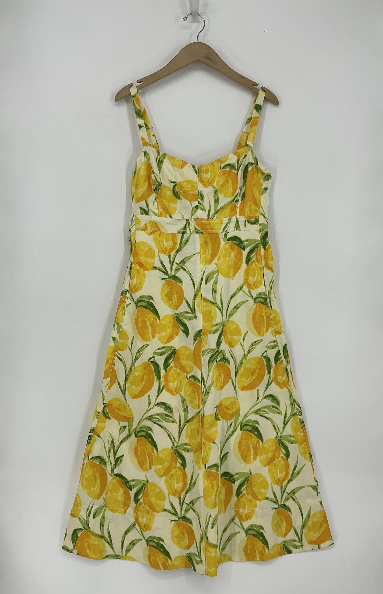 Democracy Lemon Lush Multi V-Neck Smocked Back Tank Dress