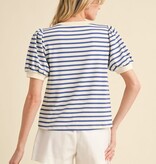 Jodifl Royal Striped Print Top