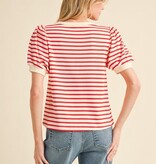 Jodifl Red Striped Print Top