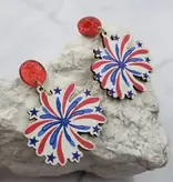 FLEURISH Patriotic Starburst Earrings