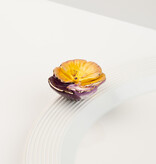 nora fleming pansy pop mini A456 (lavender, yellow, white pansy)
