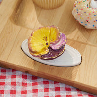 nora fleming pansy pop mini A456 (lavender, yellow, white pansy)