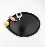 nora fleming plato ovalado gift set (toa01) included base, luxe lucky horseshoe, luxe hospitality pineapple, and luxe love heart