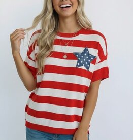 4th of July Star Stripe Tee