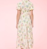 PRINTED PUFF SLEEVE SHIRT DRESS