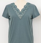 Molly Bracken Sage Green Ladies Knitted Tee