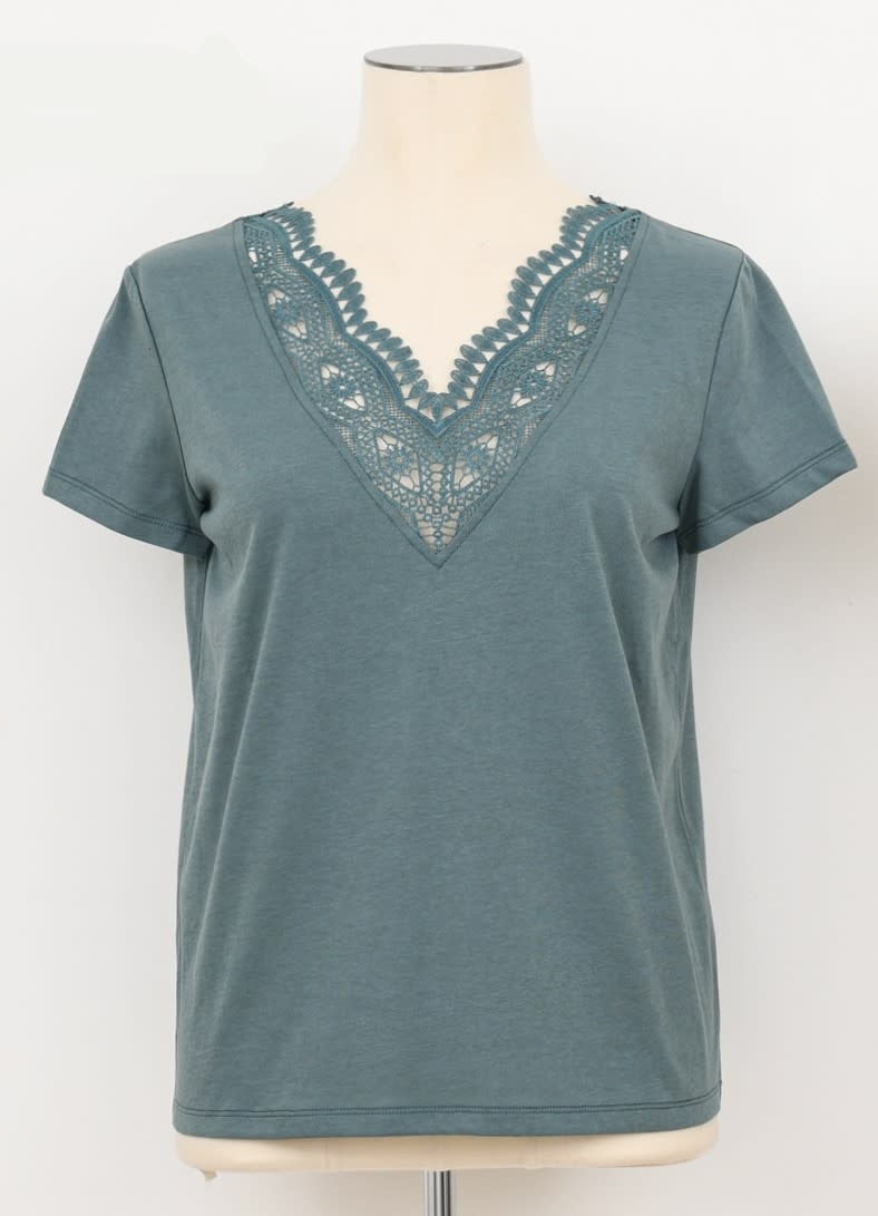 Molly Bracken Sage Green Ladies Knitted Tee