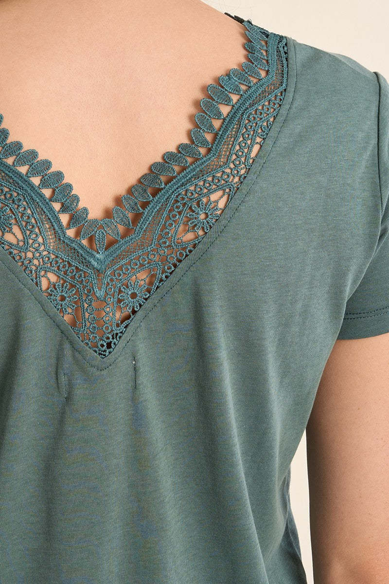Molly Bracken Sage Green Ladies Knitted Tee