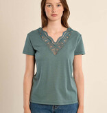 Molly Bracken Sage Green Ladies Knitted Tee