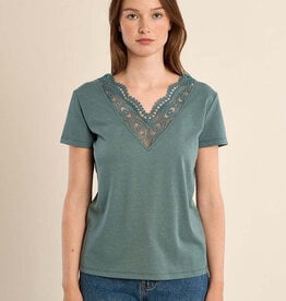 Molly Bracken Sage Green Ladies Knitted Tee