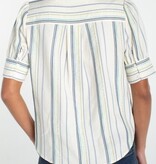 Liverpool Los Angeles short sleeve popover woven top
