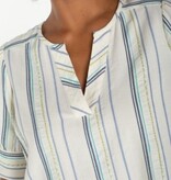 Liverpool Los Angeles short sleeve popover woven top