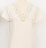 Molly Bracken Cream Ladies Knitted Tee