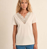 Molly Bracken Cream Ladies Knitted Tee