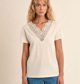 Molly Bracken Cream Ladies Knitted Tee