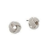 Meghan Browne Style Silver Stud Knot Earrings