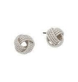 Meghan Browne Style Silver Stud Knot Earrings