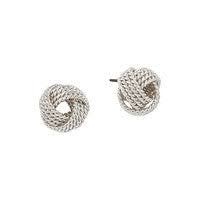 Meghan Browne Style Silver Stud Knot Earrings