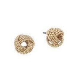 Meghan Browne Style Gold Stud Knot Earrings