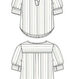 Liverpool Los Angeles short sleeve popover woven top