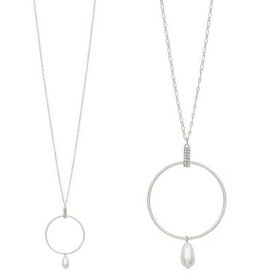 Meghan Browne Style Silver Pearl Danica Necklace