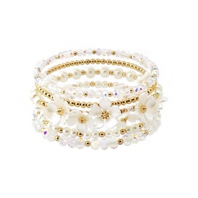 Meghan Browne Style White Gabi Bracelet