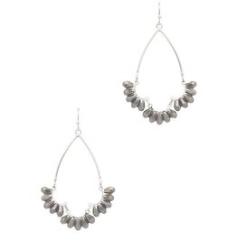 Meghan Browne Style Silver Gray Navi Earrings