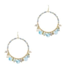 Meghan Browne Style Blue Multi Olive Earrings