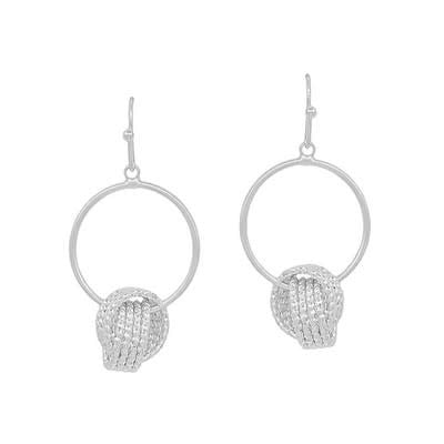 Meghan Browne Style Silver Dangle Earrings