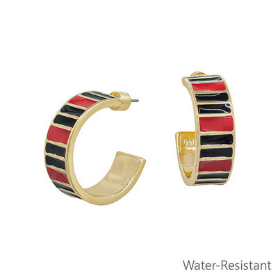 Meghan Browne Style Red Black Rody Earrings