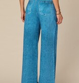 Democracy Blue 30/26” Skyrise French Terry Printed Wide Leg