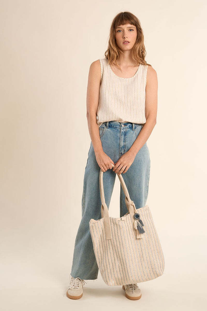 Molly Bracken Beige Ladies Woven Bag
