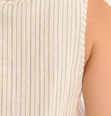 Molly Bracken Light Beige Ladies Woven Top