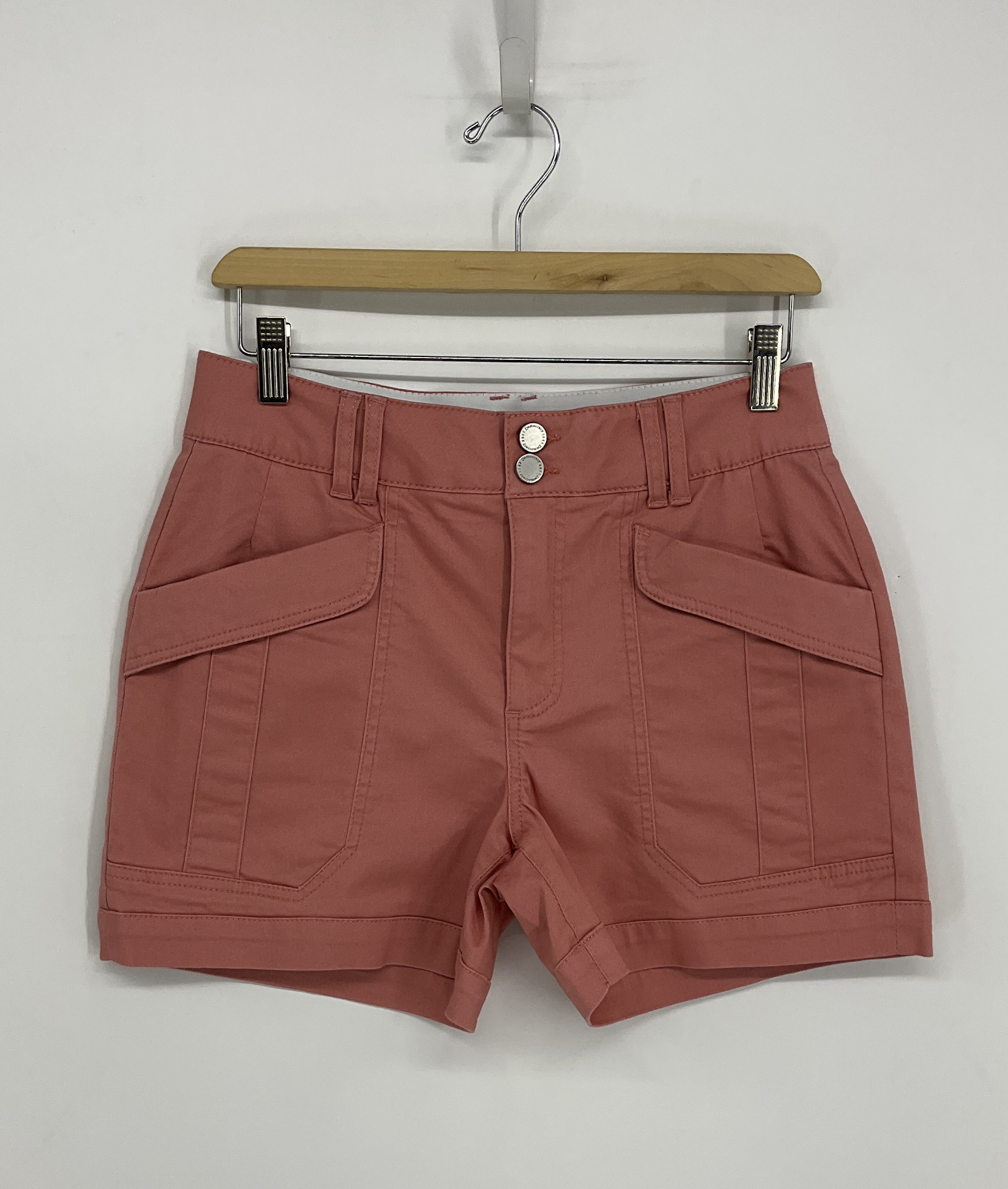 Democracy Dusty Papaya 4.5/23" "AB" Solution High Rise Double Button Utility Short