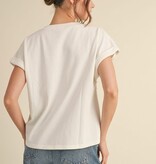 Jodifl Off White American Flag Patch Top Plus