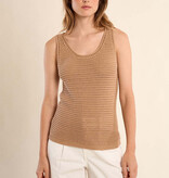 Molly Bracken Beige Ladies Knitted Tank Top (crochet knit tank)
