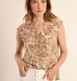 Molly Bracken Camel Mathilde Ladies Woven Shirt