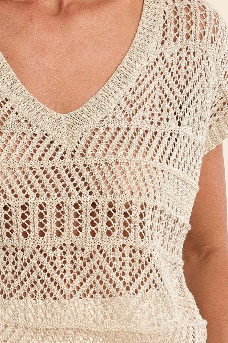 Molly Bracken Silver Ladies Knitted Sweater