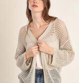 Molly Bracken Silver Ladies Knitted Cardigan
