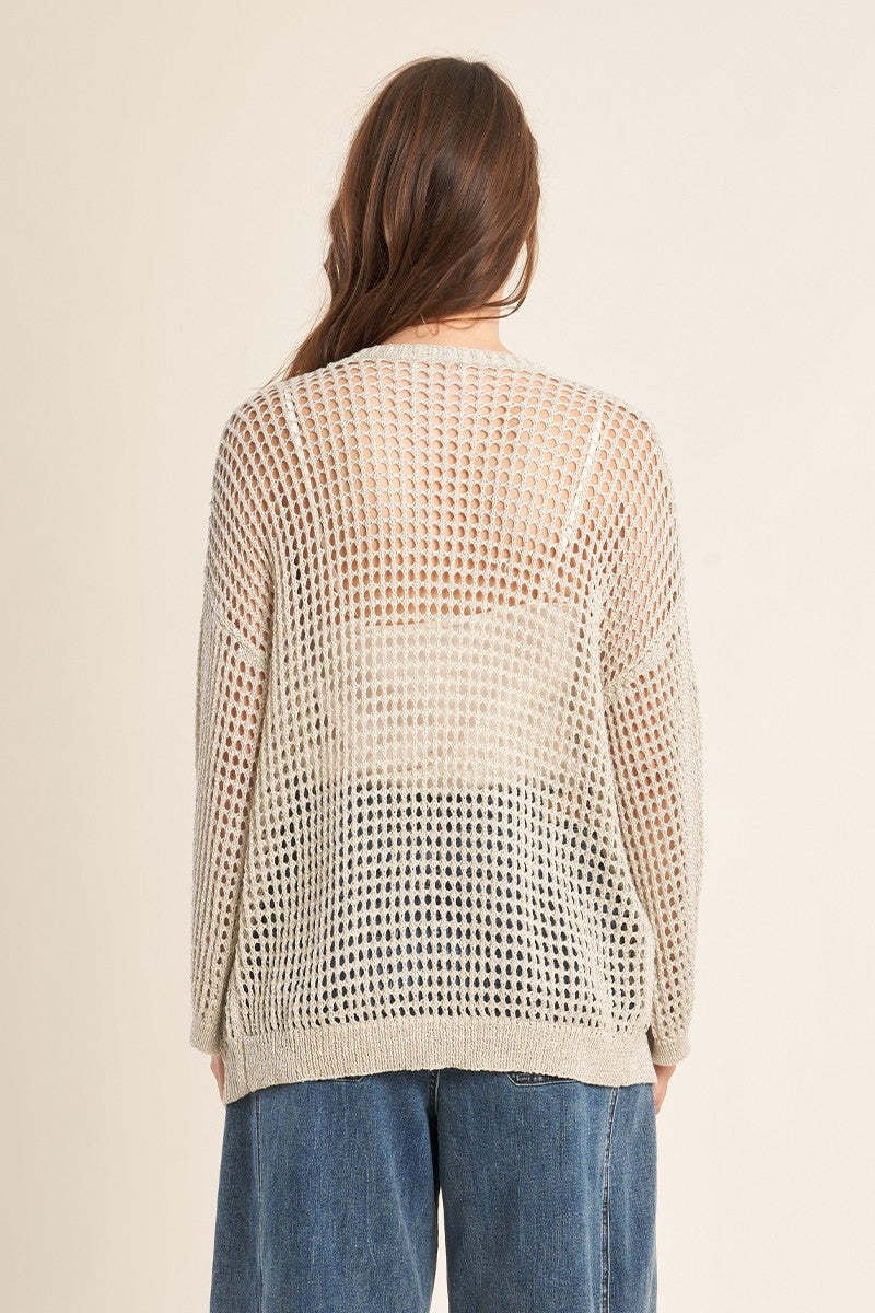 Molly Bracken Silver Ladies Knitted Cardigan