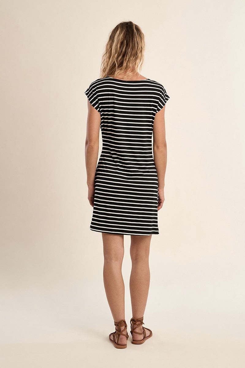Molly Bracken Black/White Ladies Knitted Dress