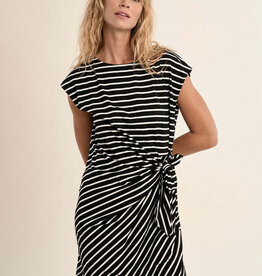 Molly Bracken Black/White Ladies Knitted Dress