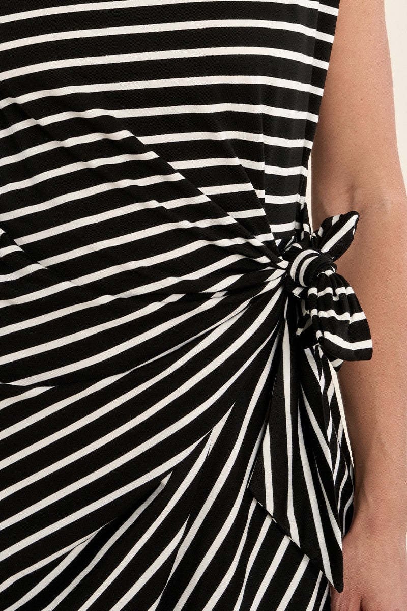 Molly Bracken Black/White Ladies Knitted Dress