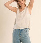 Molly Bracken Light Beige Ladies Woven Top