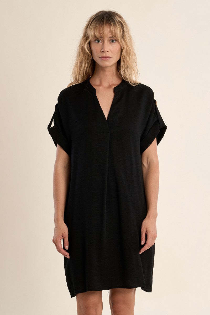 Molly Bracken Black Ladies Woven Dress