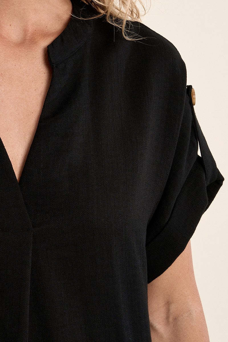 Molly Bracken Black Ladies Woven Dress