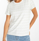 Liverpool Los Angeles short sleeve crew neck knit tee w/ rib trim