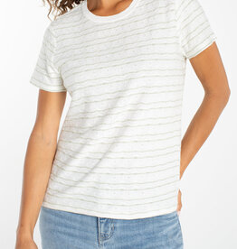 Liverpool Los Angeles short sleeve crew neck knit tee w/ rib trim