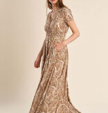 Molly Bracken Camel Mathilde Ladies Woven Dress