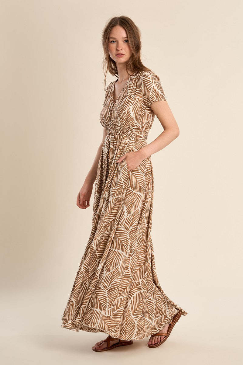 Molly Bracken Camel Mathilde Ladies Woven Dress